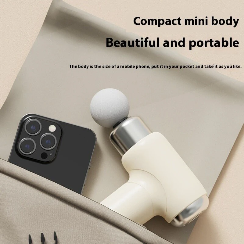(image for) COSHARE Mini Muscle Massage Gun Portable Fascia Gun Electric Massage Gun 6-Speed Adjustable Fitness Muscle Relaxation Massager